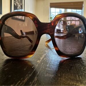 Dolce & Gabbana Vintage Oversized Brown Sunglasses